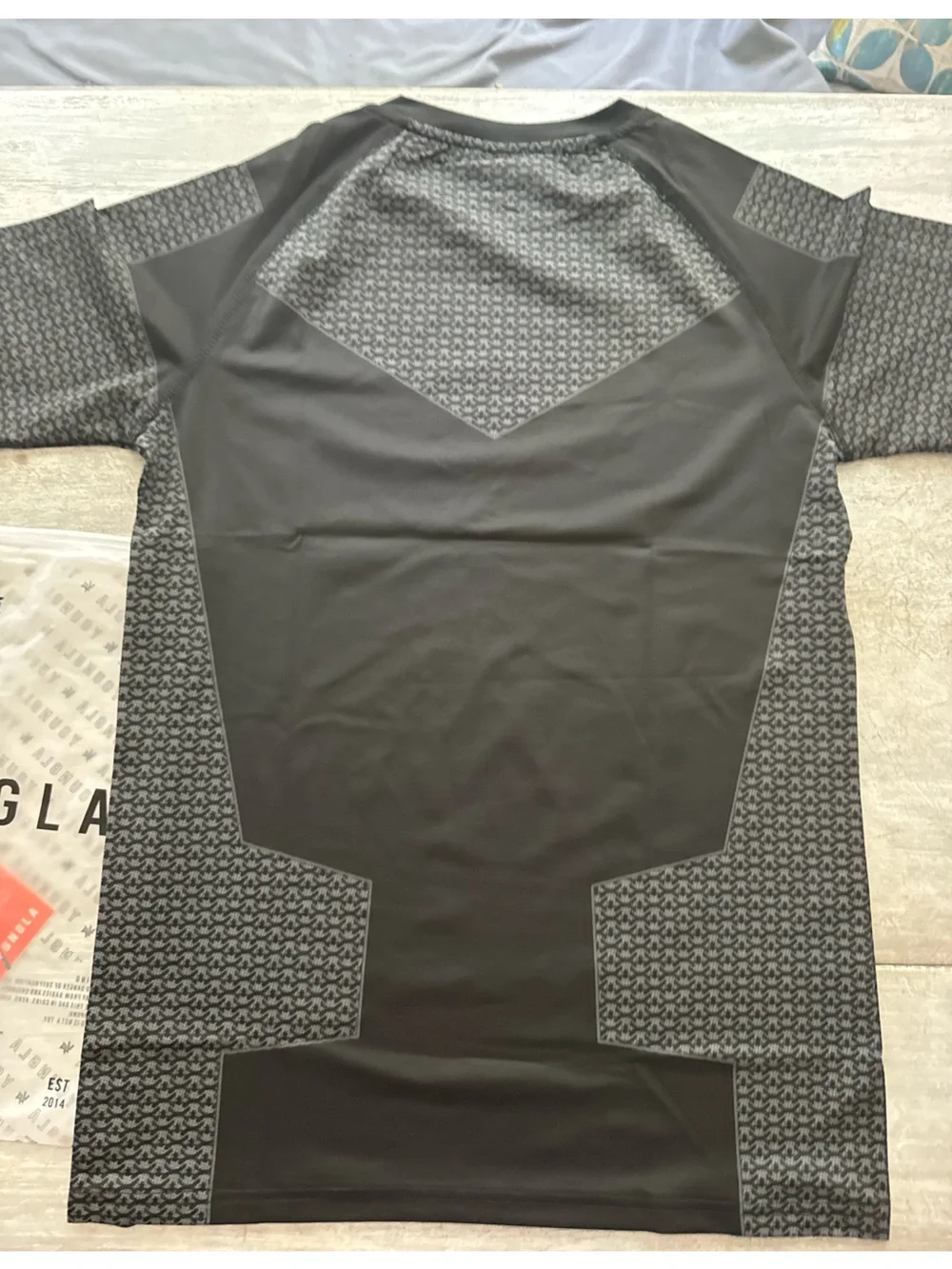 YoungLA Black Superman Graphic Short Sleeve Compression Shirt